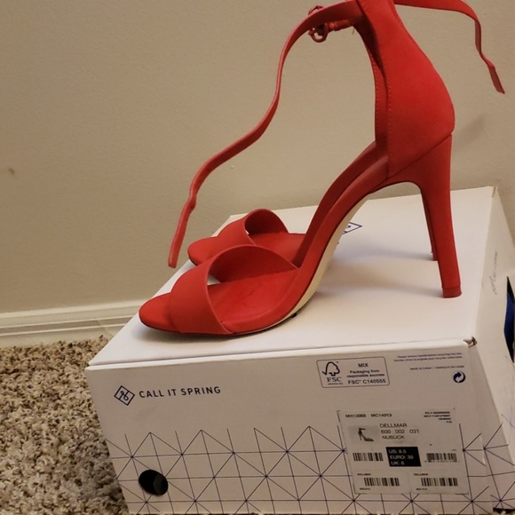 Red Stappy Heels - Picture 3 of 3